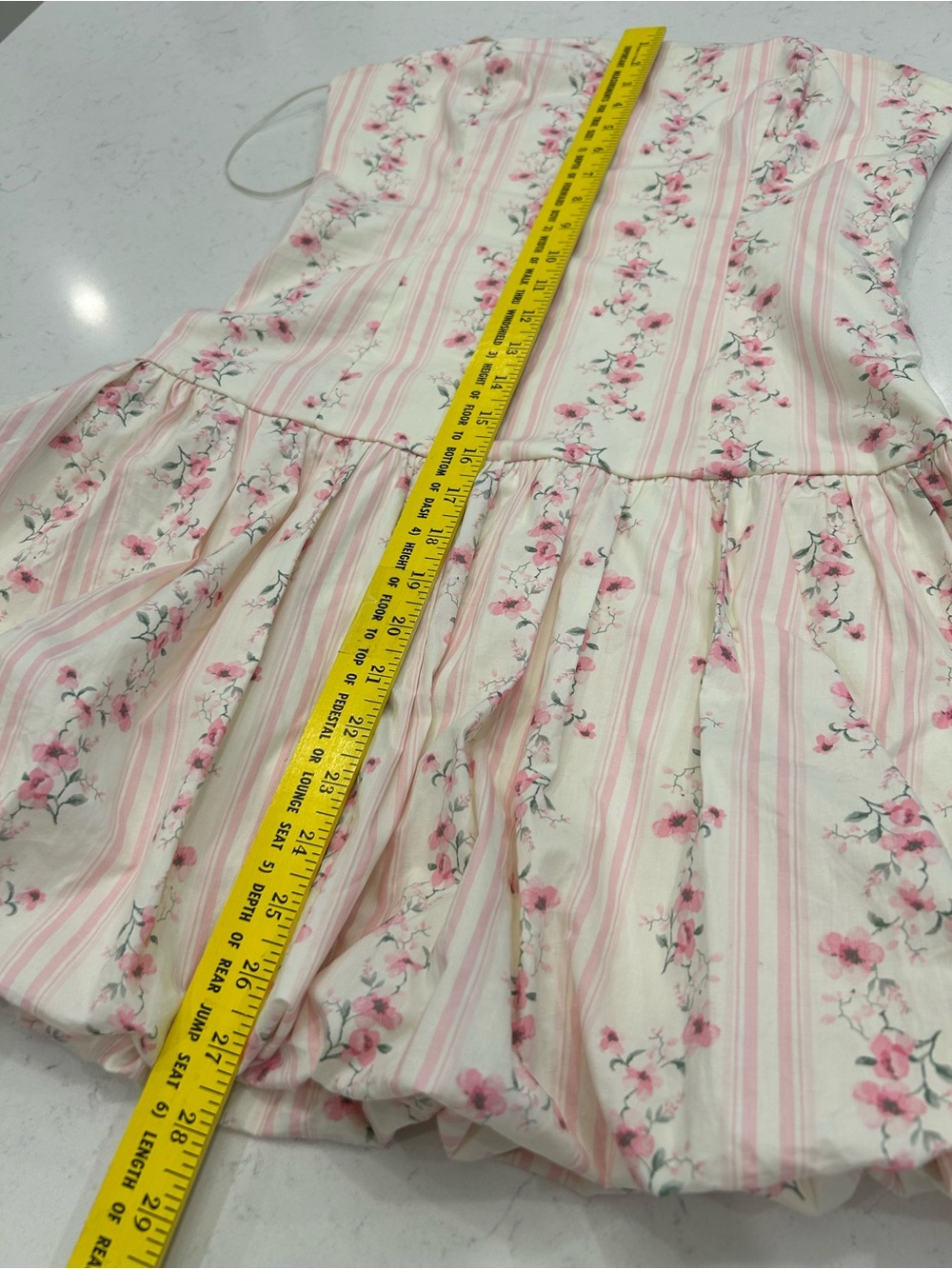 Floral Spaghetti-Strap Mini Dress in Blush Pink - Picture 11 of 11